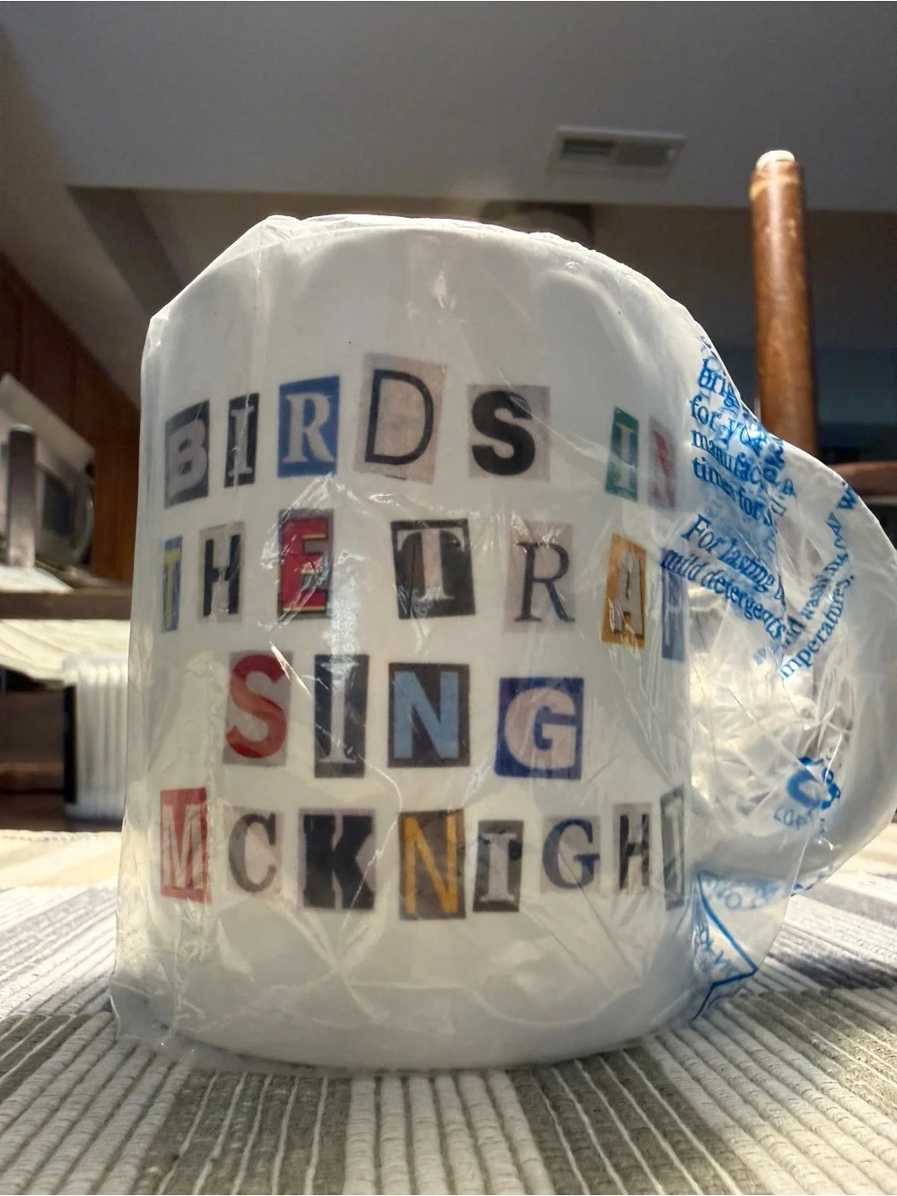 Astro World White Ceramic Mug with Color Block Lettering
